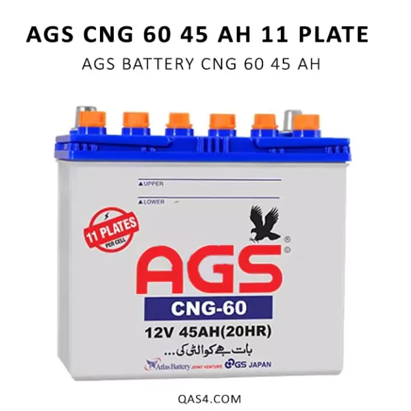 AGS CNG 60 45 AH 11 Plate Ags Battery CNG 60 45 AH